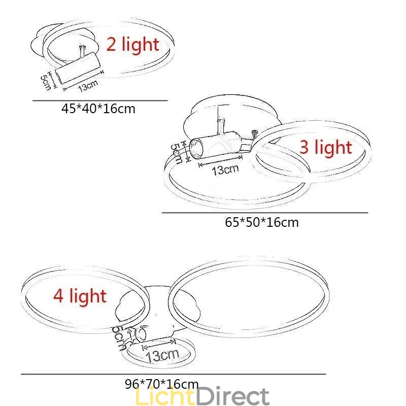 Plafondlamp Geborsteld Goud Halo Ring Verlichting Spotlight