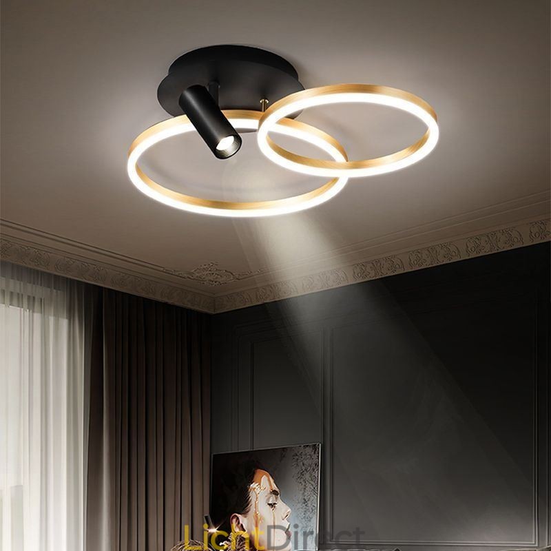 Plafondlamp Geborsteld Goud Halo Ring Verlichting Spotlight