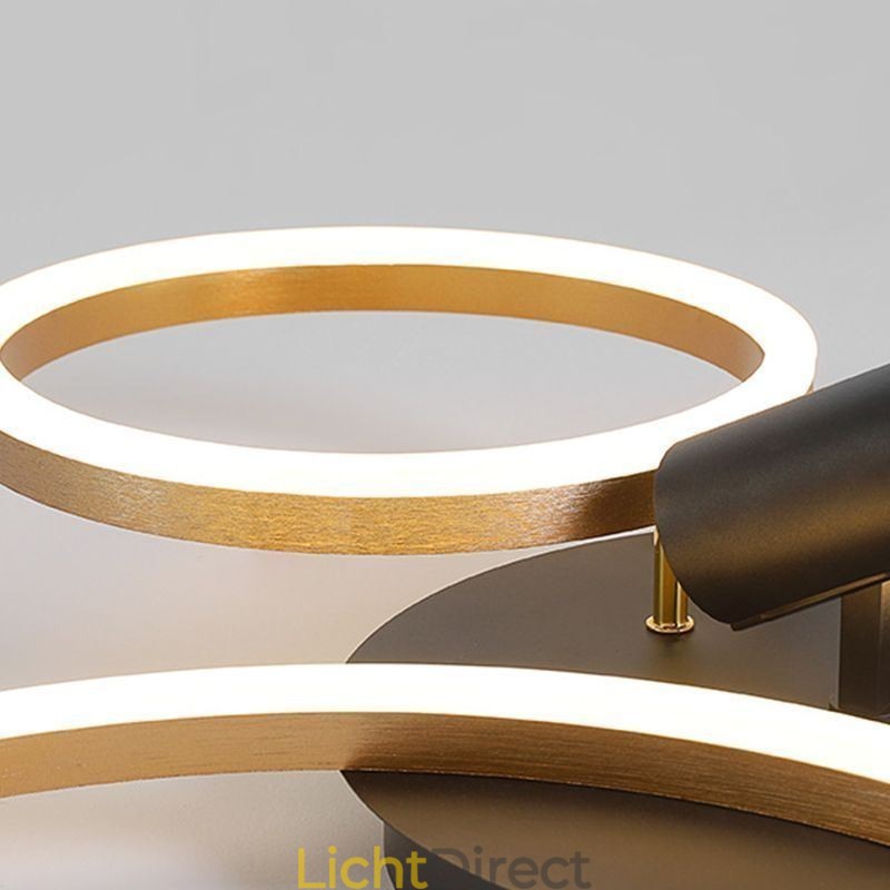 Plafondlamp Geborsteld Goud Halo Ring Verlichting Spotlight