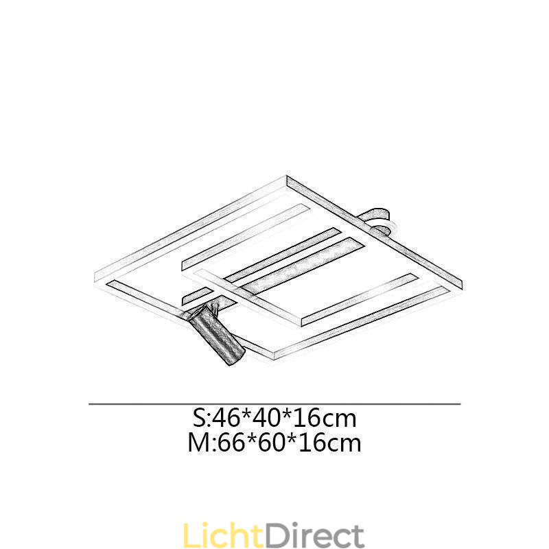 Minimalistische plafondlamp van acryl inbouwspot