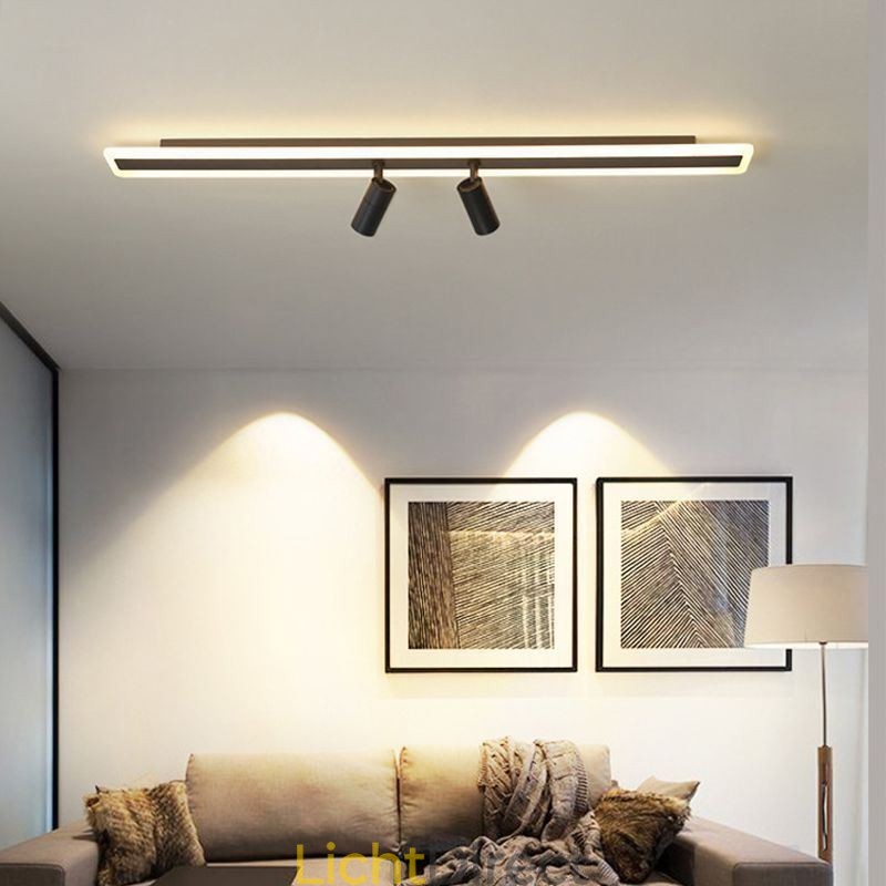 Lineaire plafondlamp van acryl inbouwspot