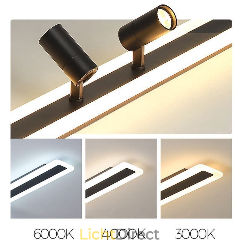 Lineaire plafondlamp van acryl inbouwspot