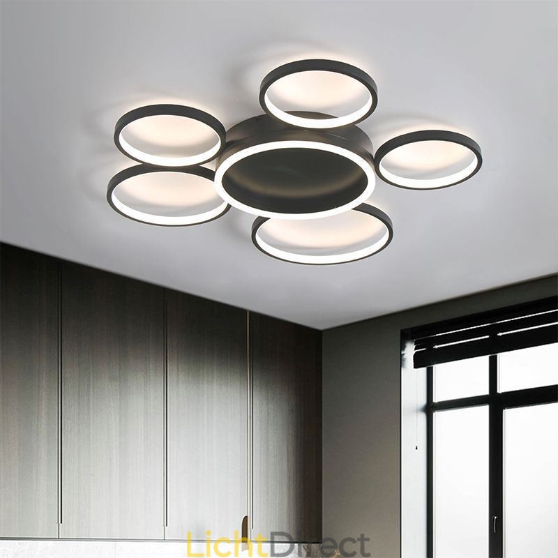 6 Ring Acryl Inbouw Moderne Plafondlamp