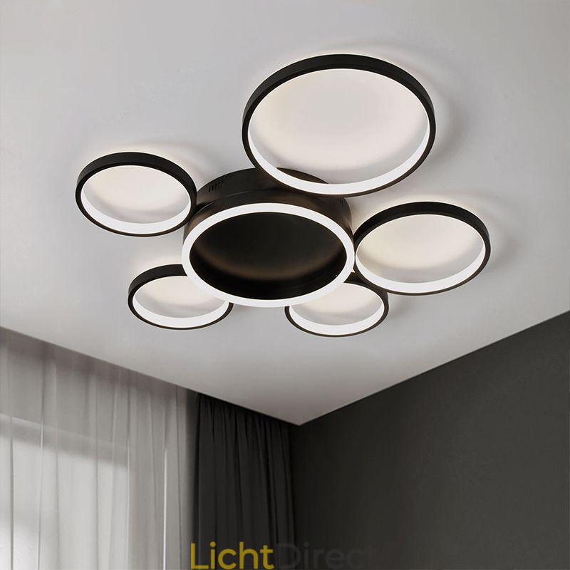 6 Ring Acryl Inbouw Moderne Plafondlamp