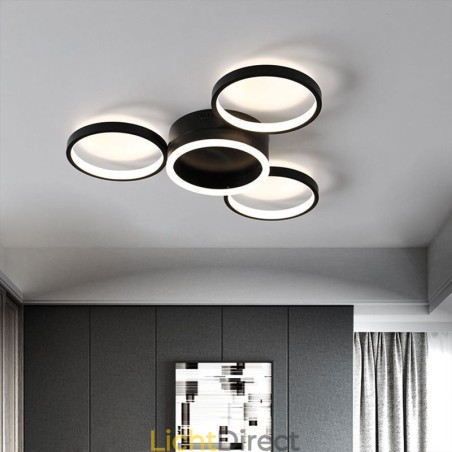 4-rings plafondlamp met inbouwmontage 4-rings plafondlamp met inbouwmontage