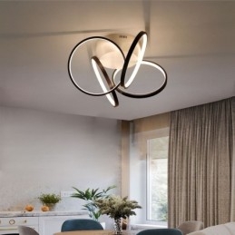 Plafondlamp met halo-ring van acryl