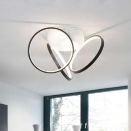 Plafondlamp met halo-ring van acryl