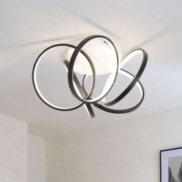 Plafondlamp met halo-ring van acryl