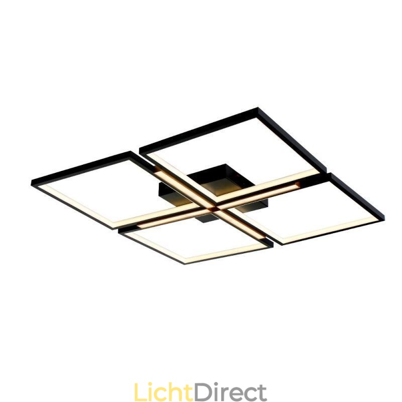 Vierkante plafondlamp met plafondbevestiging, decoratieve verlichting van acryl