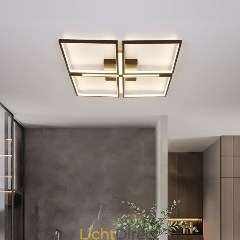 Vierkante plafondlamp met plafondbevestiging, decoratieve verlichting van acryl