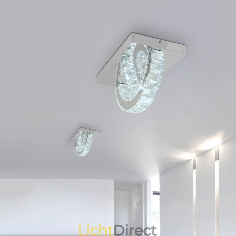 Semi Ring Plafondlamp met Kristallen Montage