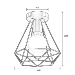 Plafondlamp in diamantvorm