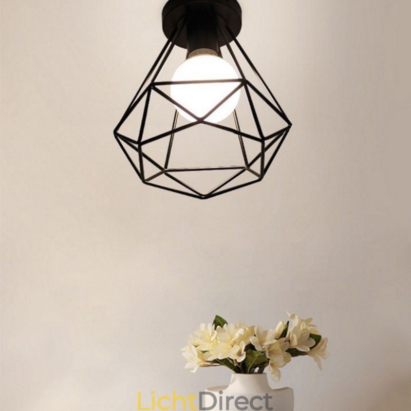 Plafondlamp in diamantvorm