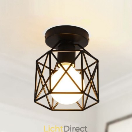 Metalen kooi plafondlamp Metalen kooi plafondlamp
