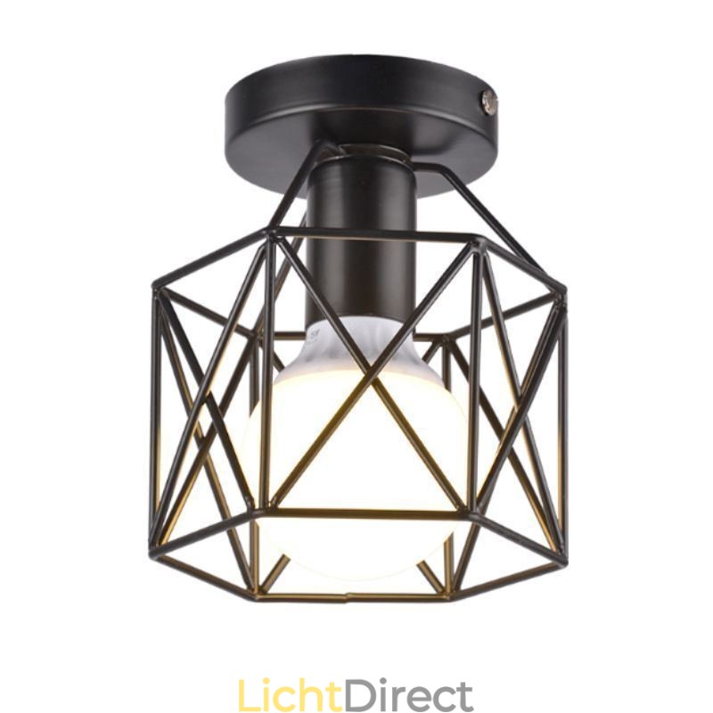 Metalen kooi plafondlamp