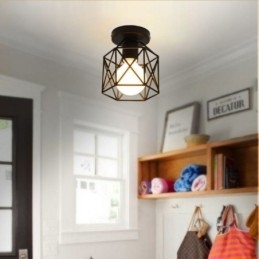 Metalen kooi plafondlamp
