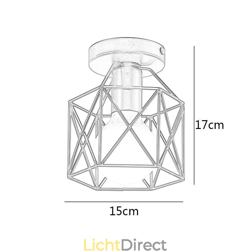 Metalen kooi plafondlamp