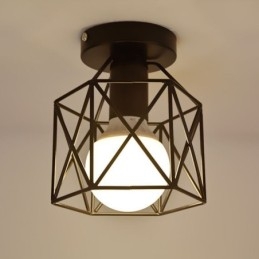 Metalen kooi plafondlamp