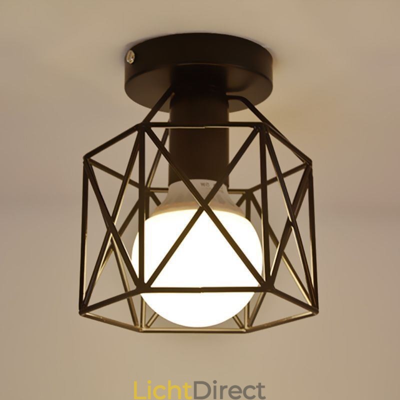 Metalen kooi plafondlamp
