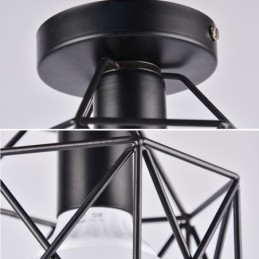 Metalen kooi plafondlamp