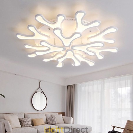 Plafondlamp van acryl met gewei Plafondlamp van acryl met gewei