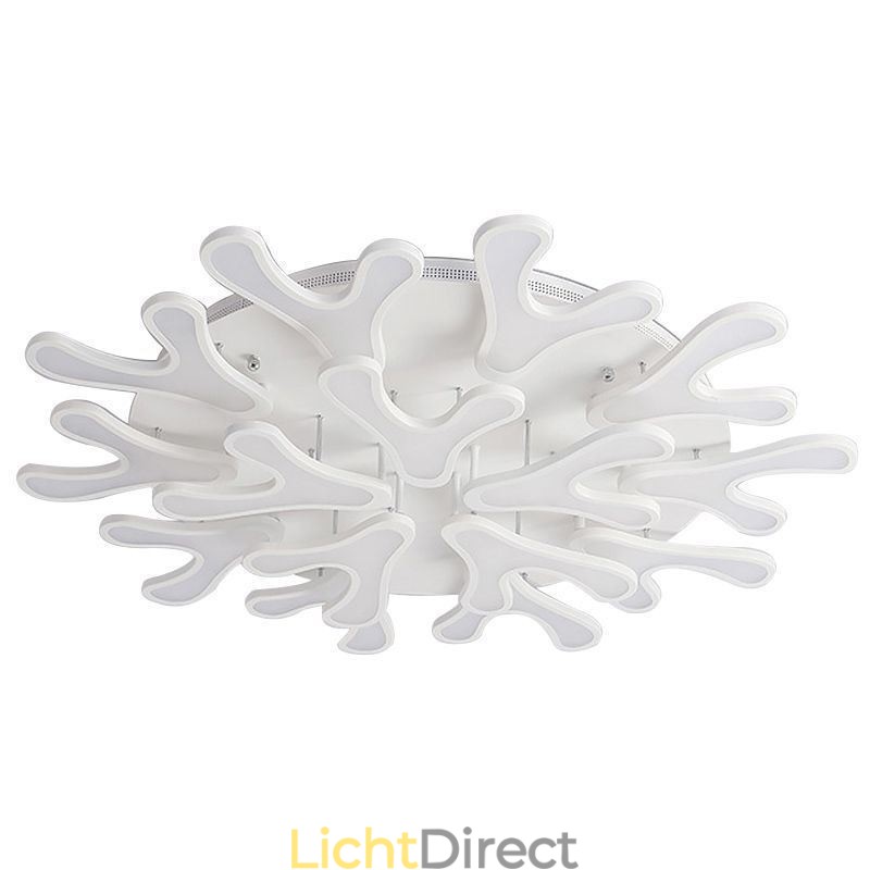 Plafondlamp van acryl met gewei