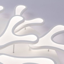 Plafondlamp van acryl met gewei