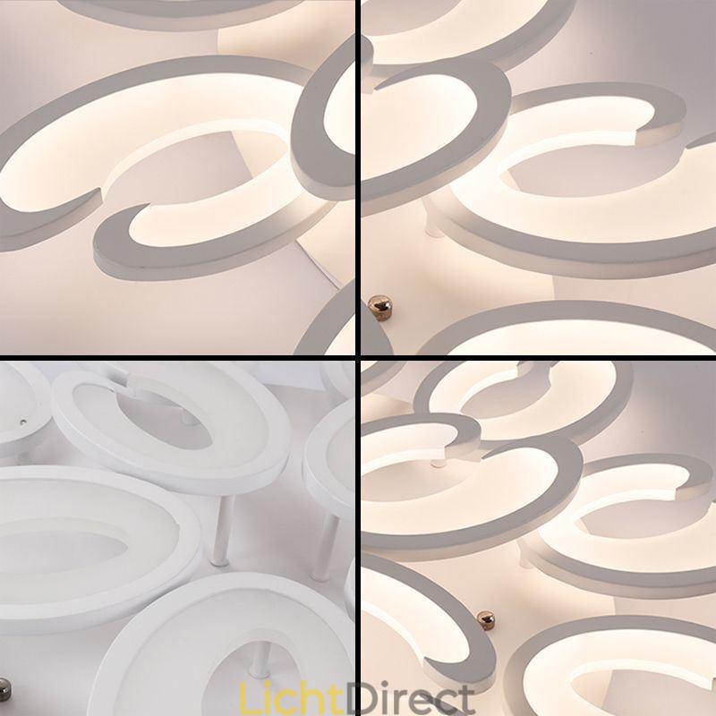 Bloemvormige plafondlamp met plafondbevestiging