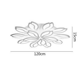 Plafondlamp met acryl bloemmotief