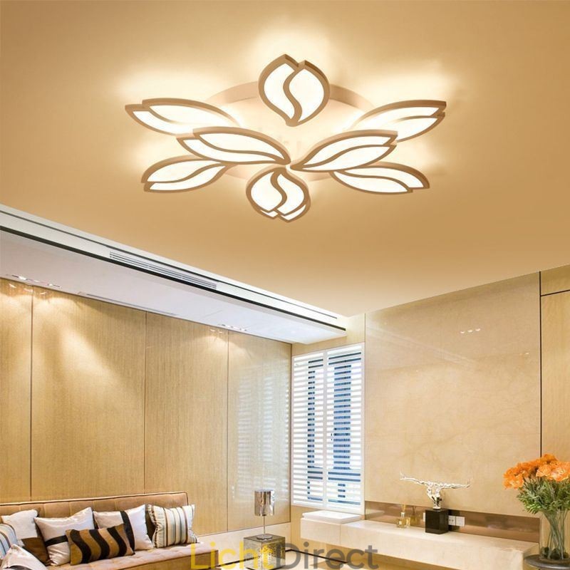 Plafondlamp met acryl bloemmotief