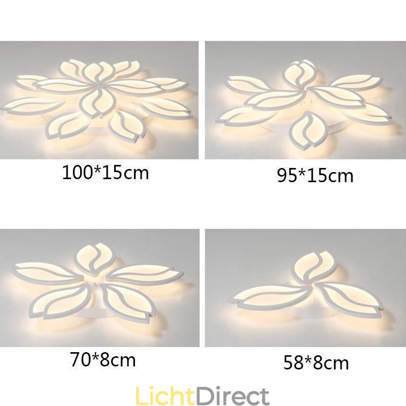Plafondlamp met acryl bloemmotief