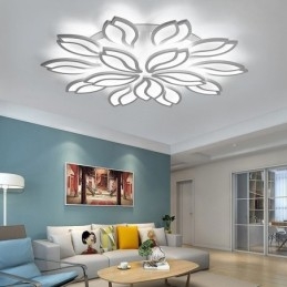 Plafondlamp met acryl bloemmotief