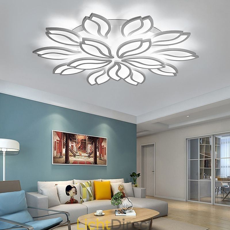 Plafondlamp met acryl bloemmotief