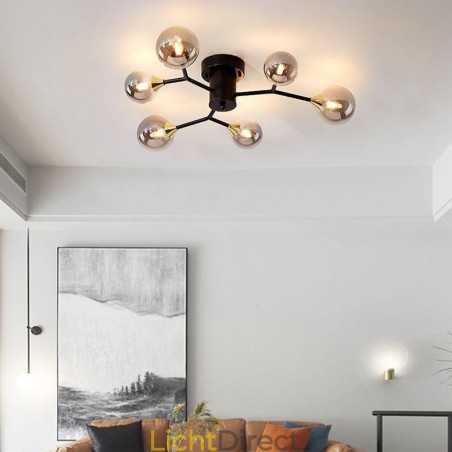 Glazen bol plafondlamp Magic Bean