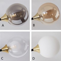 Glazen bol plafondlamp Magic Bean