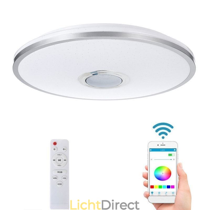 Kleurrijke plafondlamp met Bluetooth-muziekluidspreker en timingfunctie