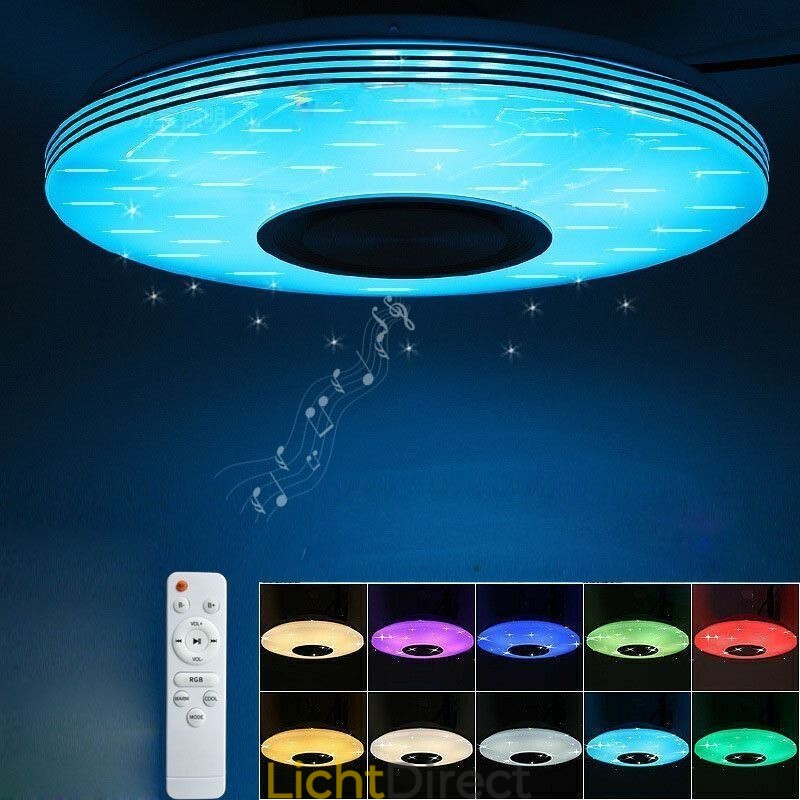 Plafondlamp met decoratieve montage, afstandsbediening via APP, Bluetooth-muziekluidsprekerlamp