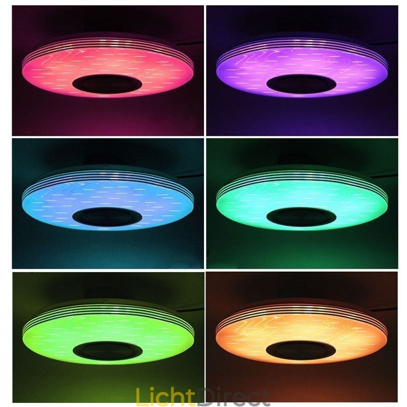 Plafondlamp met decoratieve montage, afstandsbediening via APP, Bluetooth-muziekluidsprekerlamp