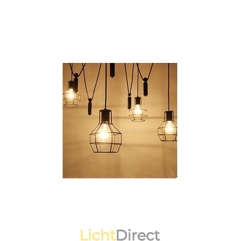 Eetkamer Zit Kroonluchter Amerikaanse Landelijke Lampen En Lantaarns Lift Kleine Kooien Hanglamp
