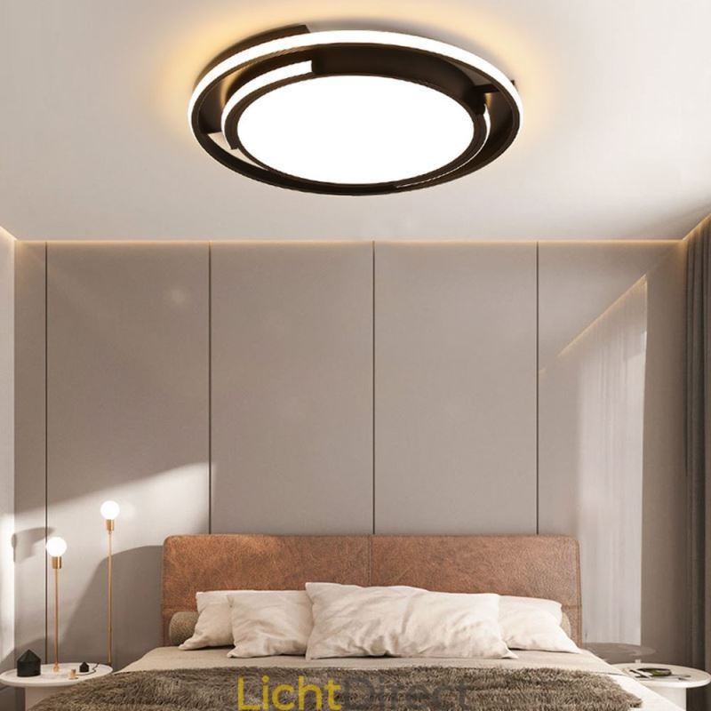 Moderne minimalistische plafondlamp met ronde plafondbevestiging