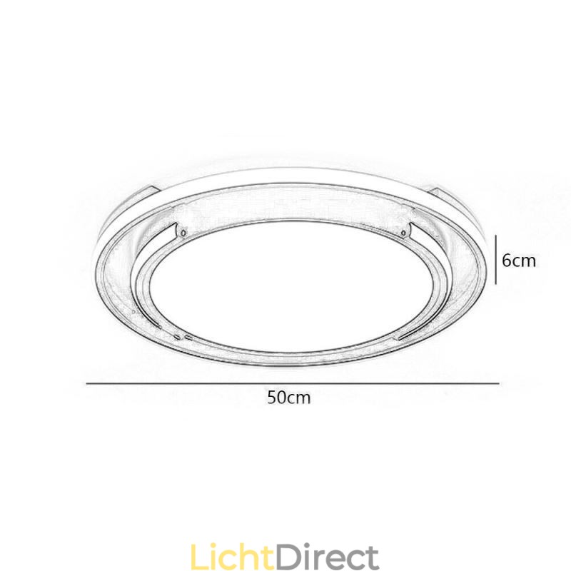 Moderne minimalistische plafondlamp met ronde plafondbevestiging