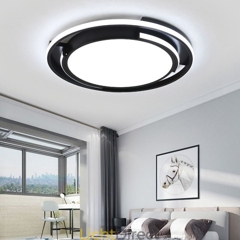 Moderne minimalistische plafondlamp met ronde plafondbevestiging