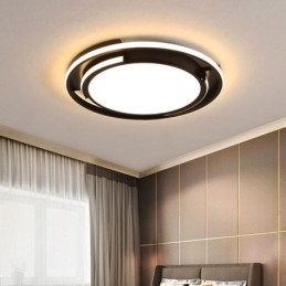 Moderne minimalistische plafondlamp met ronde plafondbevestiging
