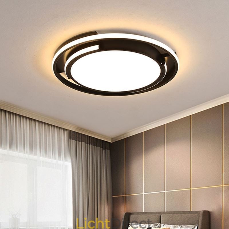 Moderne minimalistische plafondlamp met ronde plafondbevestiging