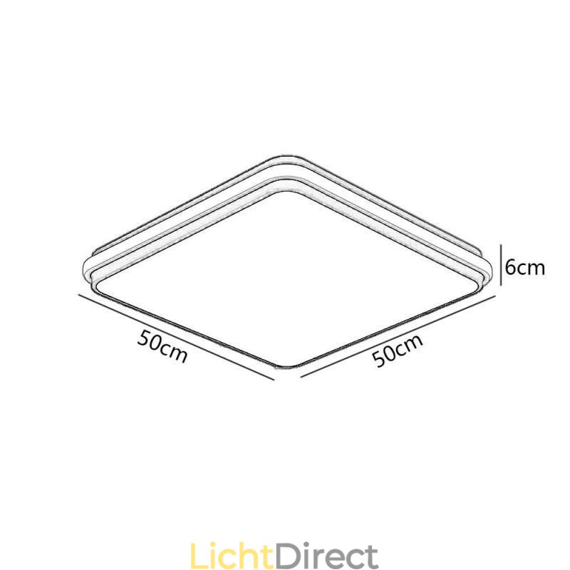 Minimalistische vierkante plafondlamp met moderne acrylverlichting