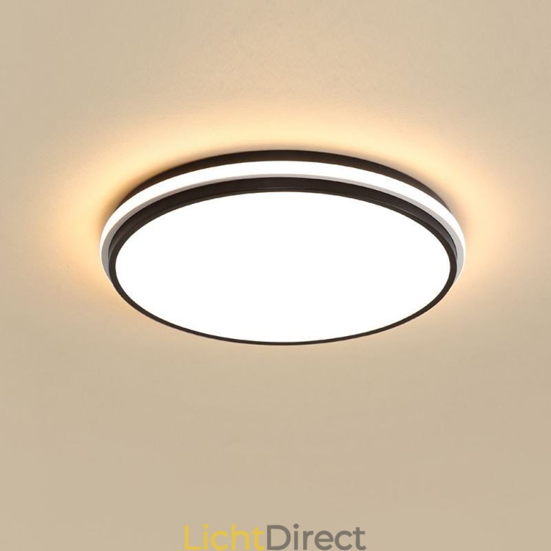 Minimalistische ronde plafondlamp met inbouwmontage, moderne acrylverlichting