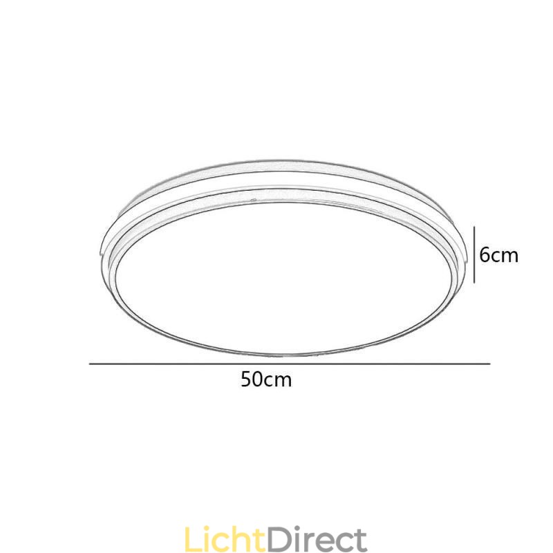 Minimalistische ronde plafondlamp met inbouwmontage, moderne acrylverlichting