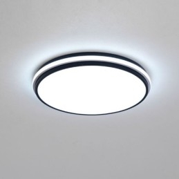Minimalistische ronde plafondlamp met inbouwmontage, moderne acrylverlichting