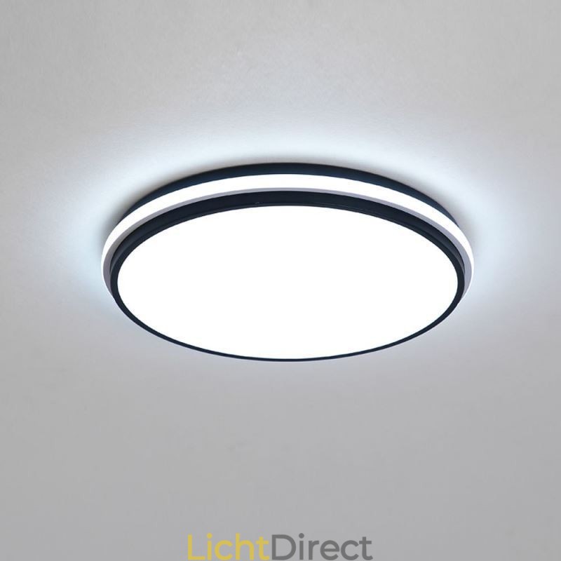 Minimalistische ronde plafondlamp met inbouwmontage, moderne acrylverlichting