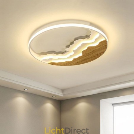 Ronde, inbouwbare, unieke, golfvormige plafondlamp van acryl Ronde, inbouwbare, unieke, golfvormige plafondlamp van acryl